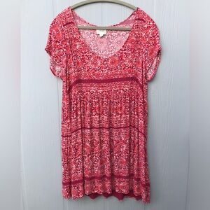 Boho Crinkly India Pattern Dress